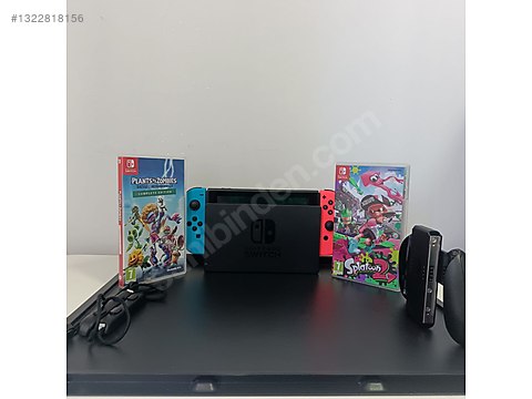 Nintendo Switch + splatoon 2 + pvz battle for neighbourville