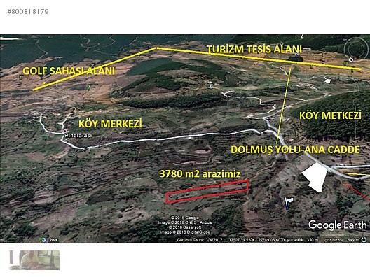 Mumculara 20 Dk Mesafede 3781 M2 Tarla 159000 Satilik Arsa Ilanlari Sahibinden Com Da 800818179
