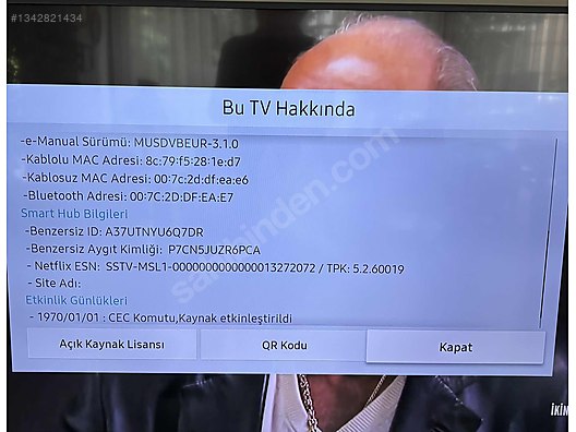 ユウジ様 確認用　2 Samsung 65 4K UHD Smart TV UE65RU7105UXTK Temiz ve Sorunsuz