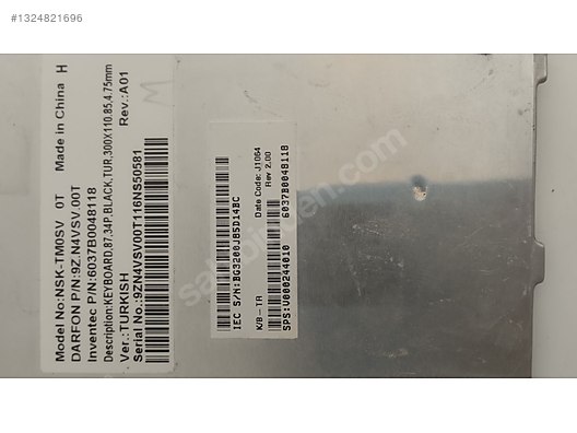 SAĞLAM ) toshiba satelite c640 klavye sahibinden.comda - 1324821696