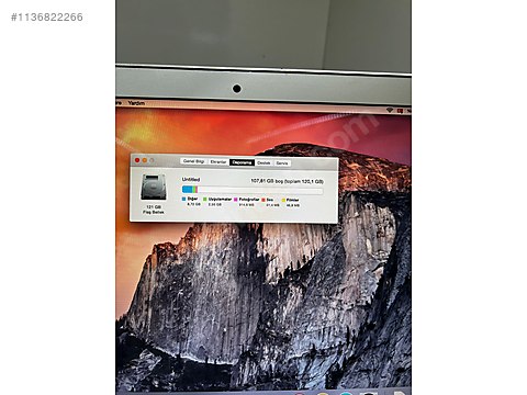 MACBOOK AİR 2015 MODEL 4 GB RAM 128 GB SSD - İlan ve alışverişte