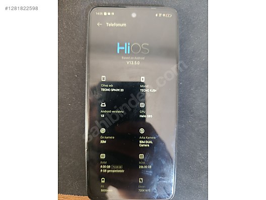 İkinci El ve Sıfır Alışveriş / Cep Telefonu & Aksesuar / Cep Telefonu / Tecno / Spark 20
