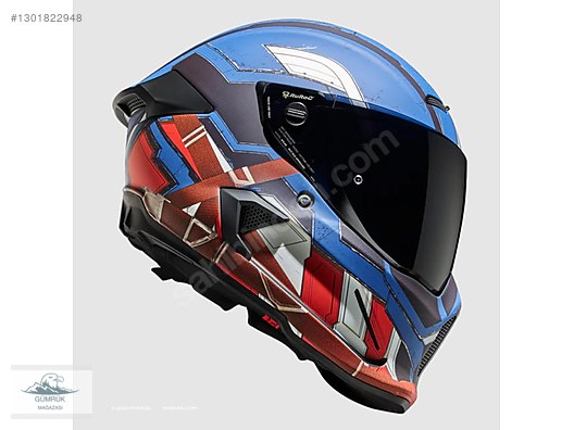 Ruroc Atlas 4.0 Marvel Captain America Full Face Motosiklet Kask