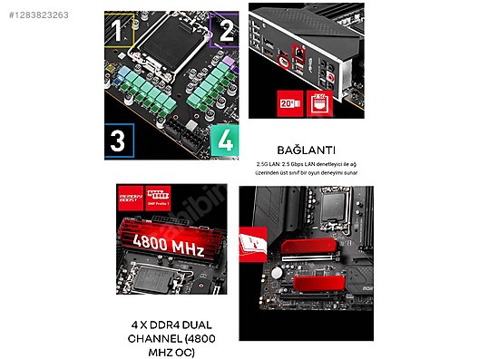 Masaüstü Bilgisayar - Anakart MSI B660M MAG MOTOR ANAKART LGA1700 Anakart Anakart