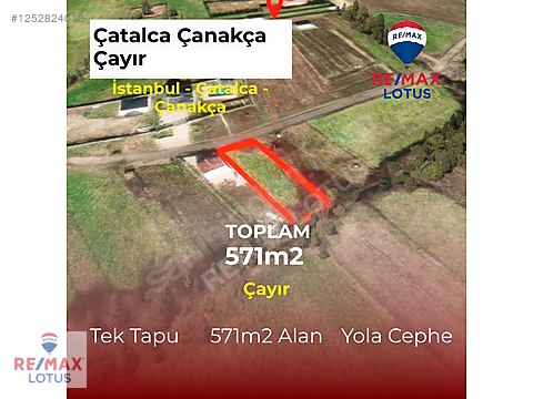 İSTANBUL ÇATALCA DA YOL KENARI 571 M2 TEK TAPULU