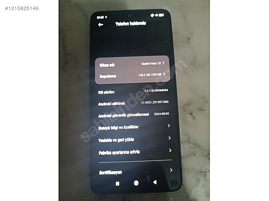 İkinci El ve Sıfır Alışveriş / Cep Telefonu & Aksesuar / Cep Telefonu / Xiaomi / Redmi Note 13