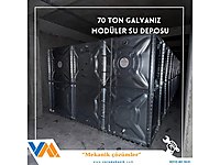 İSKANA UYGUN 70 TON GALVANİZ MODÜLER SU DEPOSU - VORA MEKANİK -