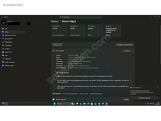 İkinci El ve Sıfır Alışveriş / Bilgisayar / Masaüstü / Modeller / Turbox