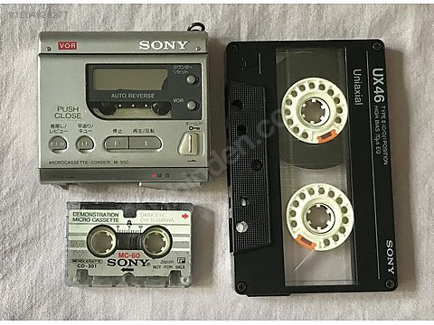 SONY M-950 DÜNYANIN EN KÜÇÜK KASET KAYIT CİHAZI-1997 JAPONYA on