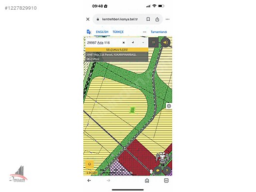 ANKARA YOLU 1. KONUT ÖNGÖRÜ ALANINDA 1000 m² SATILIK TARLA #1227829910