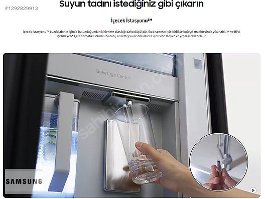 SAMSUNG RF71DB965E8CTR 819 L SU HAZNELİ BUZDOLABI - Sıfır Samsung
