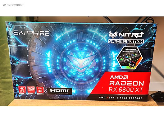 SAPPHIRE NITRO+ Radeon RX 6800 XT 16GB箱有 Sapphire Radeon RX 6800 XT Nitro+ 16 GB (memurdan) sahibinden