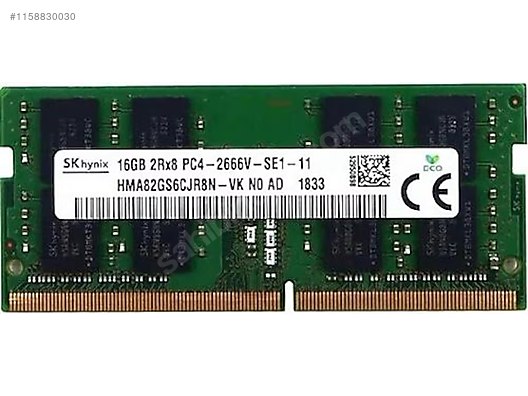 Asus SK hynix 16GB DDR4 Notebook Laptop RAM bellek PC4-2666Mhz on