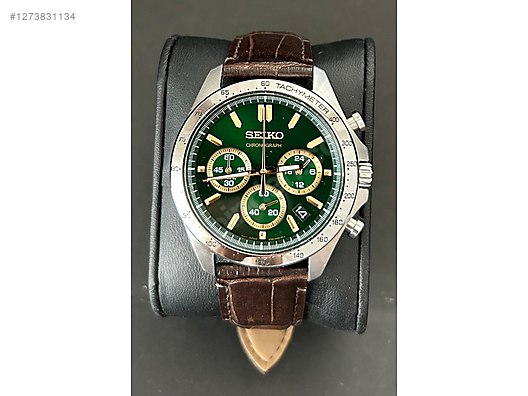 Seiko / Seiko SBTR017 Deri Kordon Yeşil Erkek on sahibinden.com