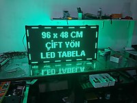 48 x 96 cm çift yön YEŞİL RENK kayan yazı led tabela