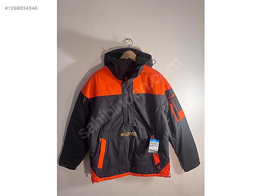 Columbia Siyah-Kırmızı Omni-Tech Anorak - Sıfır/Etiketli - M Bed