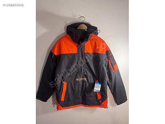 Columbia Siyah-Kırmızı Omni-Tech Anorak - Sıfır/Etiketli - M Bed