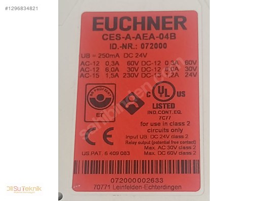 Euchner Interruttore Di Sicurezza CES-A-AEA-04B (072000) – Usato Ma In Ottimo Stato