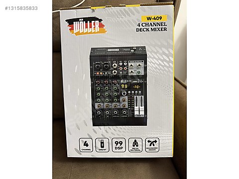 WÖLLER W-409 4 KANAL DECK MİKSER/EFEKT/USB/BLUETOOH sahibinden
