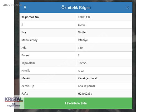 Irfaniye De Villa Imarli Arsa Satilik Arsa Ilanlari Sahibinden Com Da 877835959