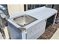 İMALATTAN 190 CM KAPALI EVYE PASLANMAZ KROM ÇALIŞMA TEZGAH #1283837934