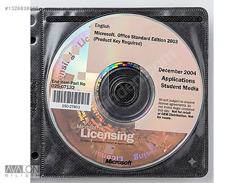 Microsoft Office 2003 Standart Türkçe on sahibinden.com - 1326838085