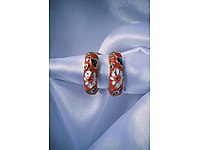 Metal alaşım çiçekli küpe