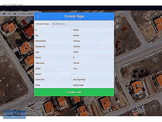 BAKIR ÖZKAN'DAN ALAKOVA MH CADDE CEPHELİ SATILIK 500 M2 ARSA #1279840746