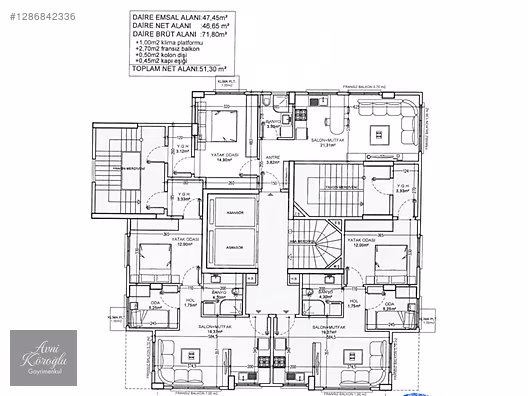 KOZYATAĞI KOZZY AVM METRO OTOBÜS DURAKLARI YAKINI SATILIK DAİRE #1286842336