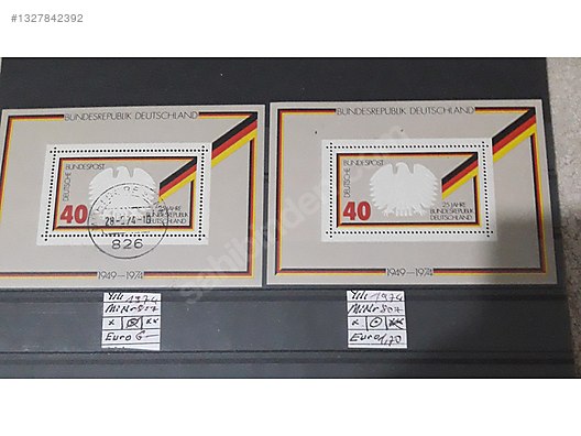 Foreign / 1971-89 ALMANYA DAMGASIZ MNH 11 BLOK TAM SERİ KAT DEĞERİ