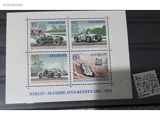 Foreign / 1971-89 ALMANYA DAMGASIZ MNH 11 BLOK TAM SERİ KAT DEĞERİ