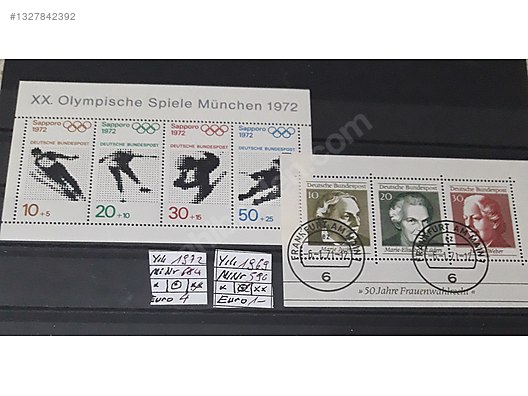 Foreign / 1971-89 ALMANYA DAMGASIZ MNH 11 BLOK TAM SERİ KAT DEĞERİ