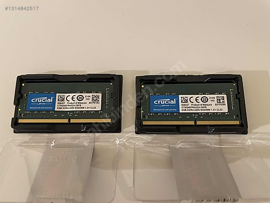 Crucial 16Gb (2x8) Ddr4-3200 Cl22 Sıfır Ram on sahibinden.com