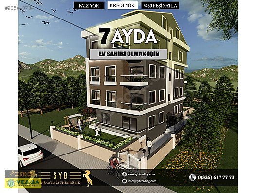 syb insaat tan karaagac mevkiinde satilik 2 1 daireler satilik daire ilanlari sahibinden com da 905843784