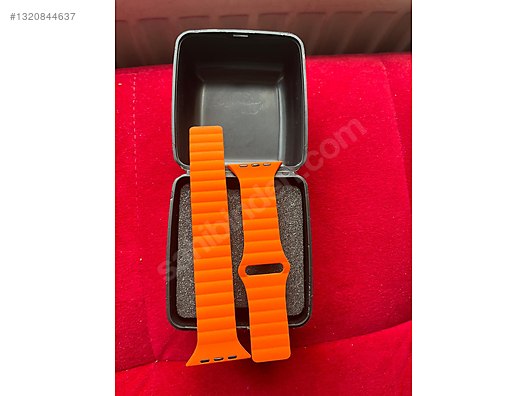 PAZARLIKSIZ Mıknatıslı Apple Watch Turuncu Kordon 44/45/46/49mm