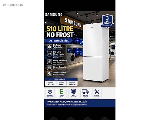 T.R Savings様 SAMSUNG ALTTAN DİFRİZLİ NO FROST 510 LİTRE BUZDOLABI SIFIR - Sıfır