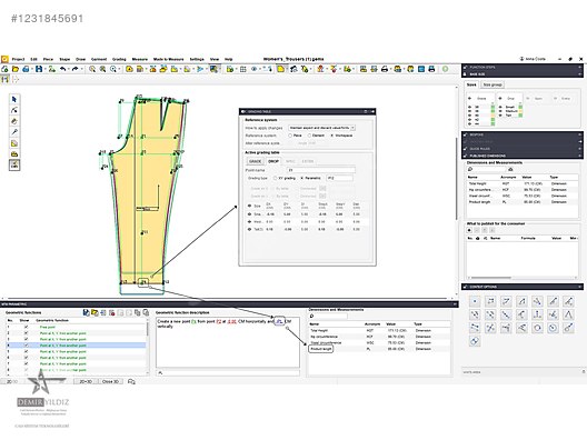 LİSANSLI GEMİNİ CAD X20 - X22 KALIP VE PASTAL HAZIRLAMA PROGRAMI