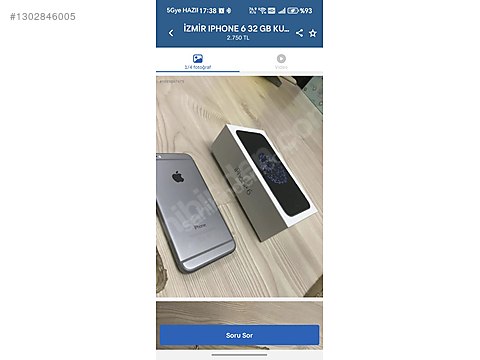 Apple / iPhone 6 / İZMİR IPHONE 6 32GB KUTUSUNDAN CEP TELEFONU