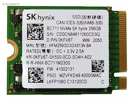 SK Hynix 256GB HFM256GD3GX013N-BA Pcı-Express 3.0 M.2 SSD