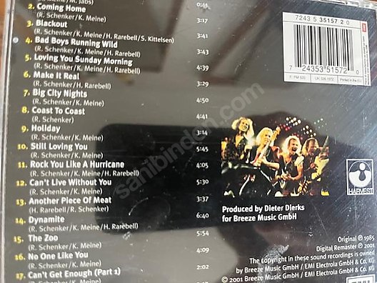 Sahibinden Orjinal Scorpions CD - Müzik CD leri Alışverişte İlk