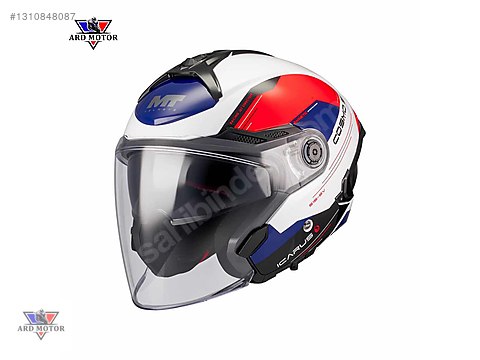 MT HELMETS COSMO SV ICARUS A5 PARLAK GÜNEŞ VİZÖRLÜ KASK - Açık
