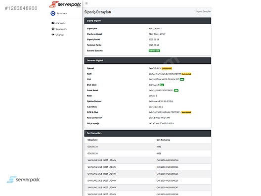İkinci El ve Sıfır Alışveriş / Bilgisayar / Sunucu (Server) / Sunucular