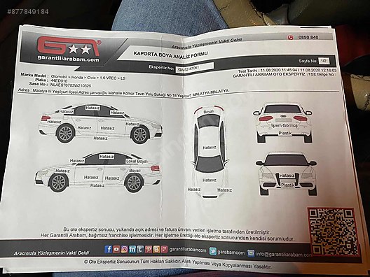Honda Civic 1 6 Vtec Es Sahibinden Hatasiz Vtec Es Sahibinden Comda 877849184