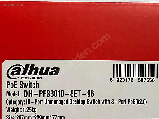Dahua PFS3010 8 Port poe switch - Switch, Hub & Splitter ilanları uygun fiyatlarıyla sahibinden.com'da