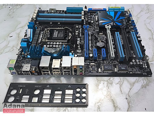 ASUS P7P55D DELUXE + i7-860 İŞLEMCİ + BAKIR TABAN ORİJİNAL FAN