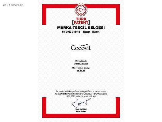 Cocovit 29 30 32. Sınıf (Kısmi) Tescilli Markamız Satılıktır. - Satılık Marka İlanları sahibinden.com'da