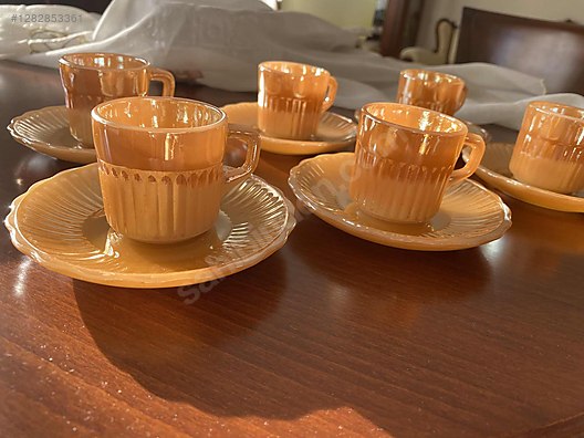 Anchor Hocking ビンテージ　食器　6点セット Antika Orjinal Anchor Hocking 6'lı Fincan Takımı on sahibinden.com