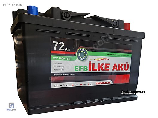Otomobil & Arazi Aracı / Elektrik / İlke Akü 12V 72 AMPER EFB