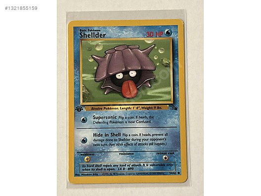 first edition shellder pokemon card Game Cards / 54/62 1.st Kart on 1321855159 [W] Hide in Shell Shellder - 1st Edition -