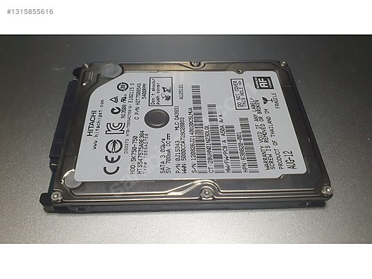 640 GB 2.5 inç Hitachi HDD yüzde yüz sağlık ve performansta